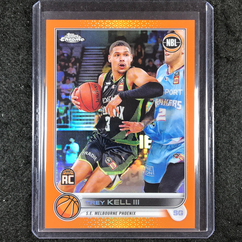 2022-23 Topps Chrome NBL TREY KELL III Rookie Orange 14/25 #75