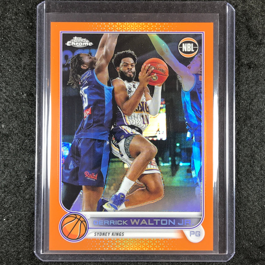 2022-23 Topps Chrome NBL DERRICK WALTON JR. Orange 21/25 #83