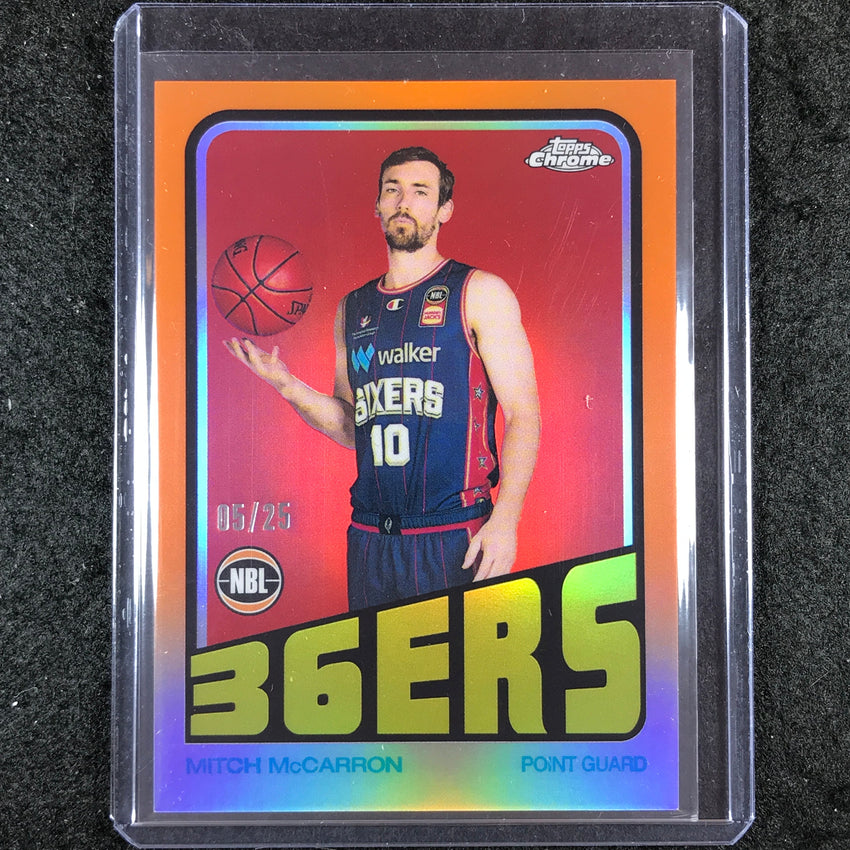 2022-23 Topps Chrome NBL MITCH MCCARRON 1972 Topps Orange 5/25