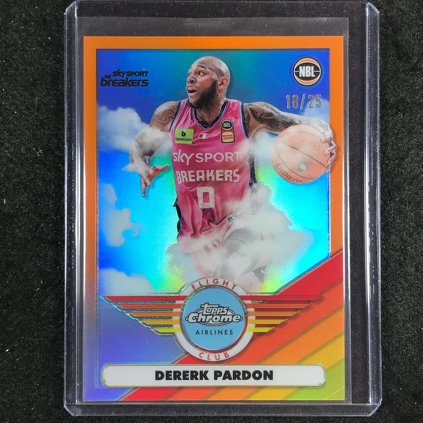 2022-23 Topps Chrome NBL DERERK PARDON Flight Club Orange 18/25