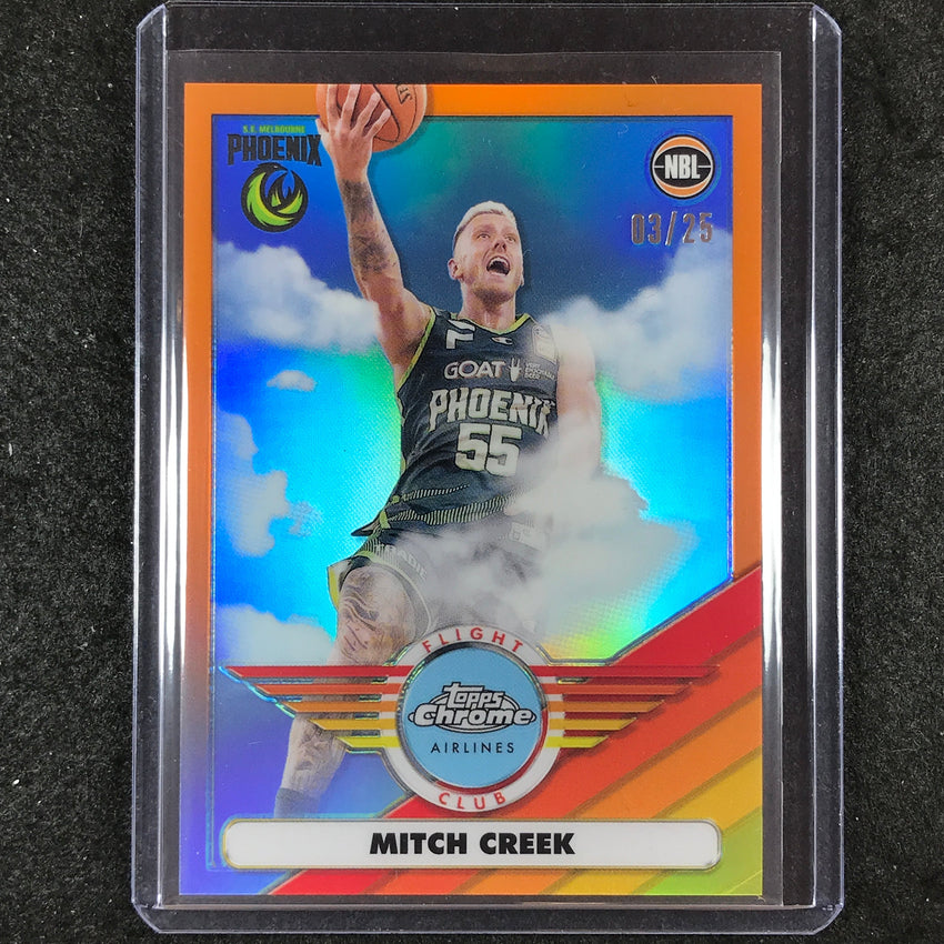 2022-23 Topps Chrome NBL MITCH CREEK Flight Club Orange 3/25