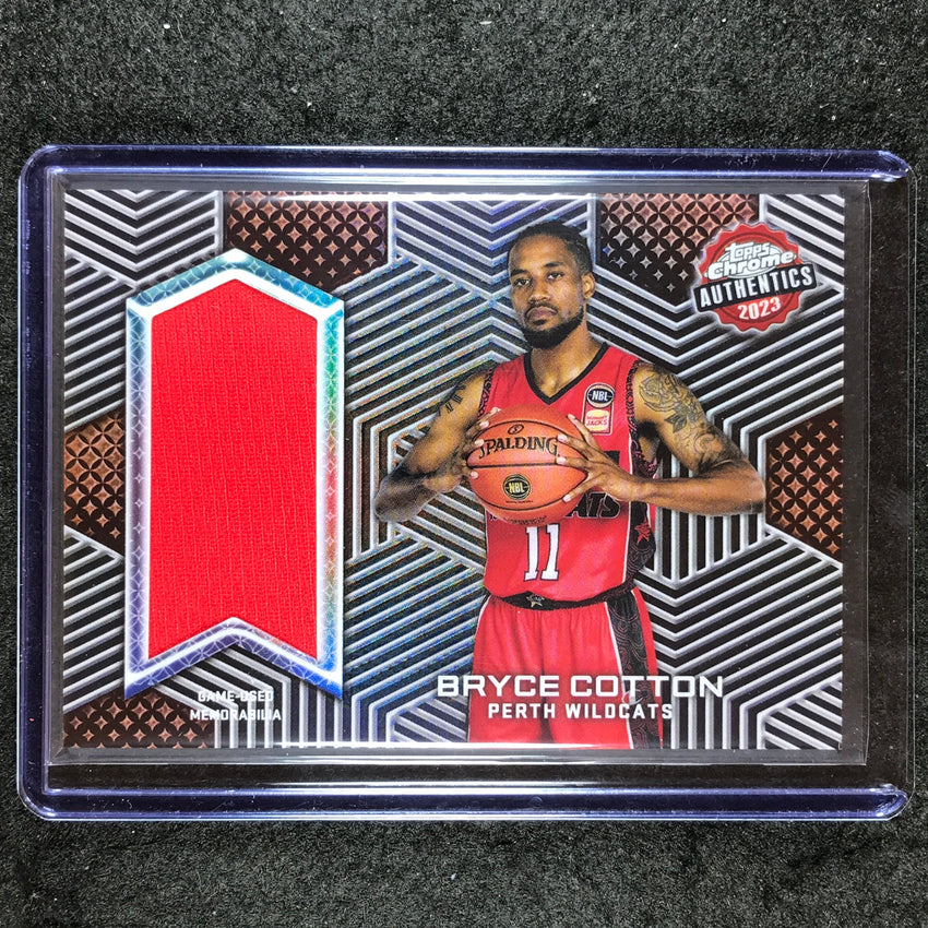 2022-23 Topps Chrome NBL BRYCE COTTON Authentics Jersey Relic #BC