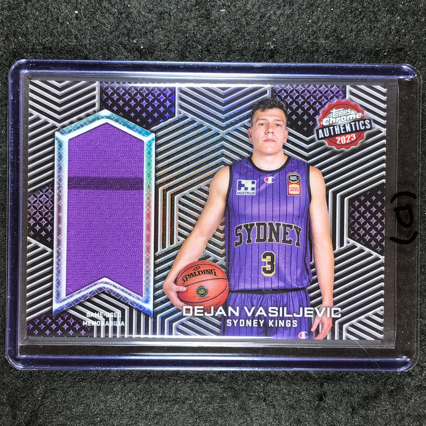 2022-23 Topps Chrome NBL DEJAN VASILJEVIC Authentics Jersey Relic #DV (D)