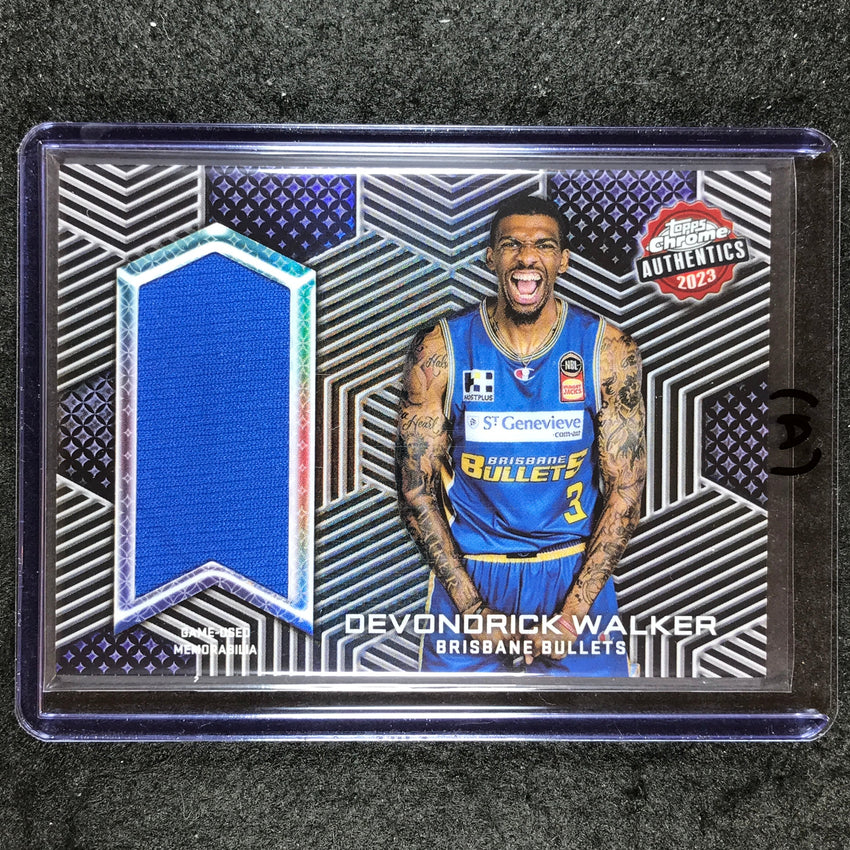 2022-23 Topps Chrome NBL DEVONDRICK WALKER Authentics Jersey Relic #DW (A)