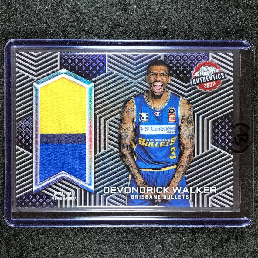 2022-23 Topps Chrome NBL DEVONDRICK WALKER Authentics Jersey Relic #DW (B)