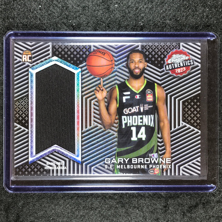 2022-23 Topps Chrome NBL GARY BROWNE Authentics Rookie Jersey Relic #GB