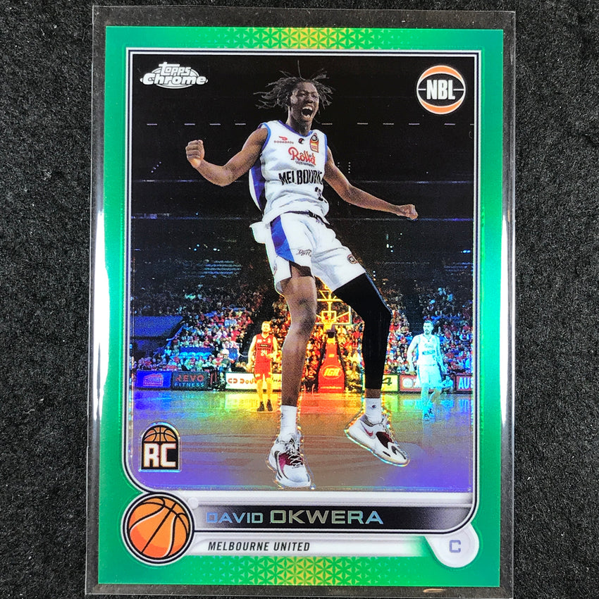 2022-23 Topps Chrome NBL DAVID OKWERA Rookie Green /99 #49