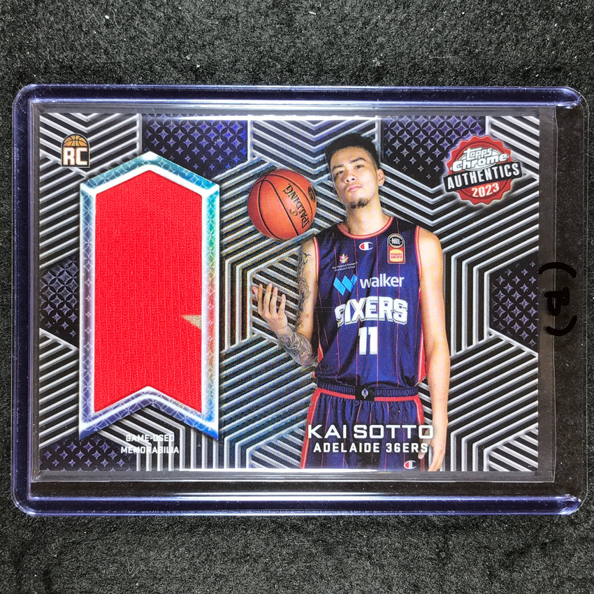 2022-23 Topps Chrome NBL KAI SOTTO Authentics Rookie Jersey Relic #KS (B)