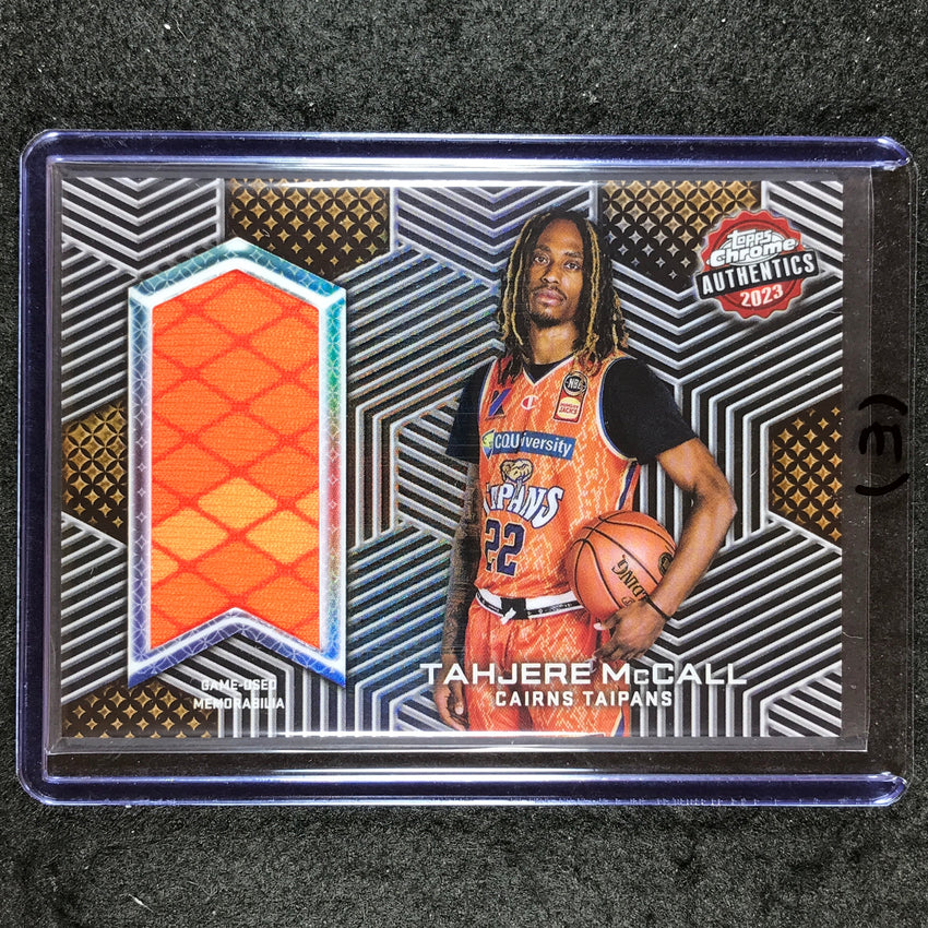 2022-23 Topps Chrome NBL TAHJERE MCCALL Authentics Jersey Relic #TM (E)