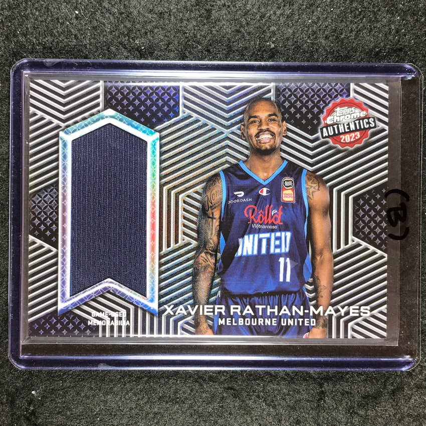 2022-23 Topps Chrome NBL XAVIER RATHAN-MAYES Authentics Jersey Relic #XR (B)