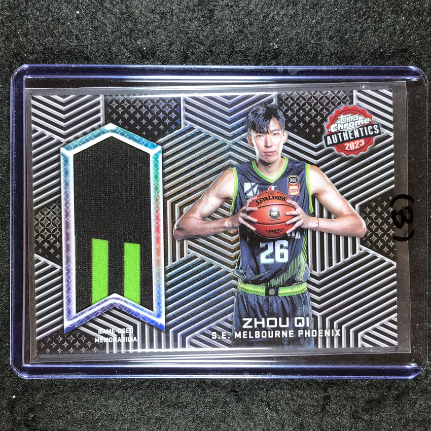 2022-23 Topps Chrome NBL ZHOU QI Authentics Jersey Relic #ZQ (B)