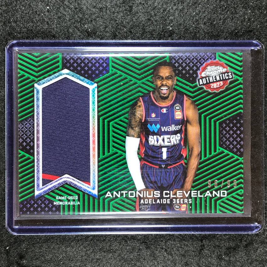 2022-23 Topps Chrome NBL ANTONIUS CLEVELAND Authentics Jersey Relic Green 96/99