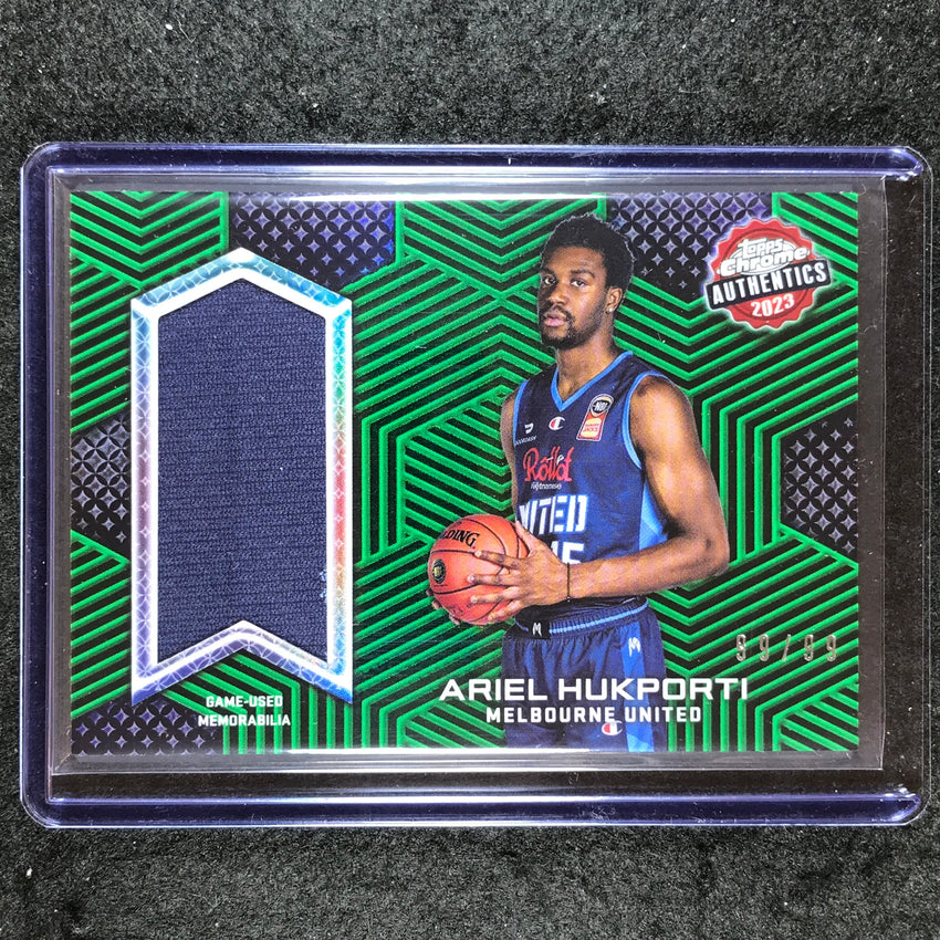 2022-23 Topps Chrome NBL ARIEL HUKPORTI Authentics Jersey Relic Green 99/99