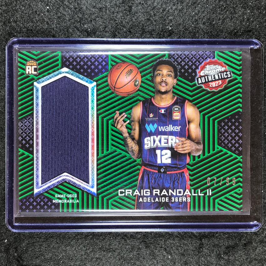 2022-23 Topps Chrome NBL CRAIG RANDALL II Authentics Rookie Jersey Green 7/99