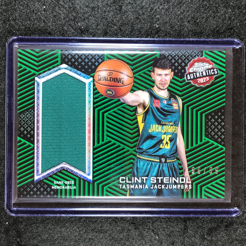 2022-23 Topps Chrome NBL CLINT STEINDL Authentics Jersey Relic Green 96/99