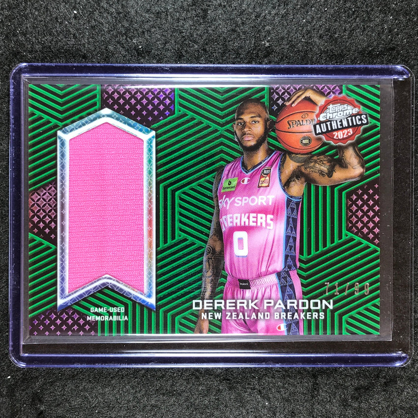 2022-23 Topps Chrome NBL DERERK PARDON Authentics Jersey Relic Green 71/99