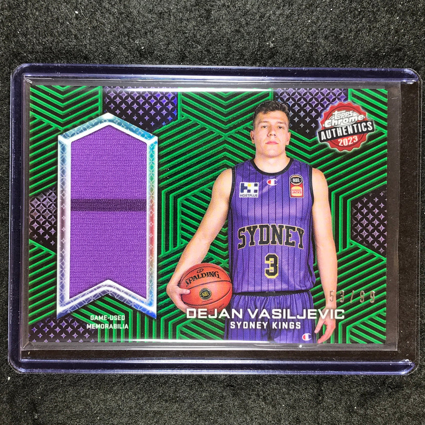 2022-23 Topps Chrome NBL DEJAN VASILJEVIC Authentics Jersey Relic Green 53/99