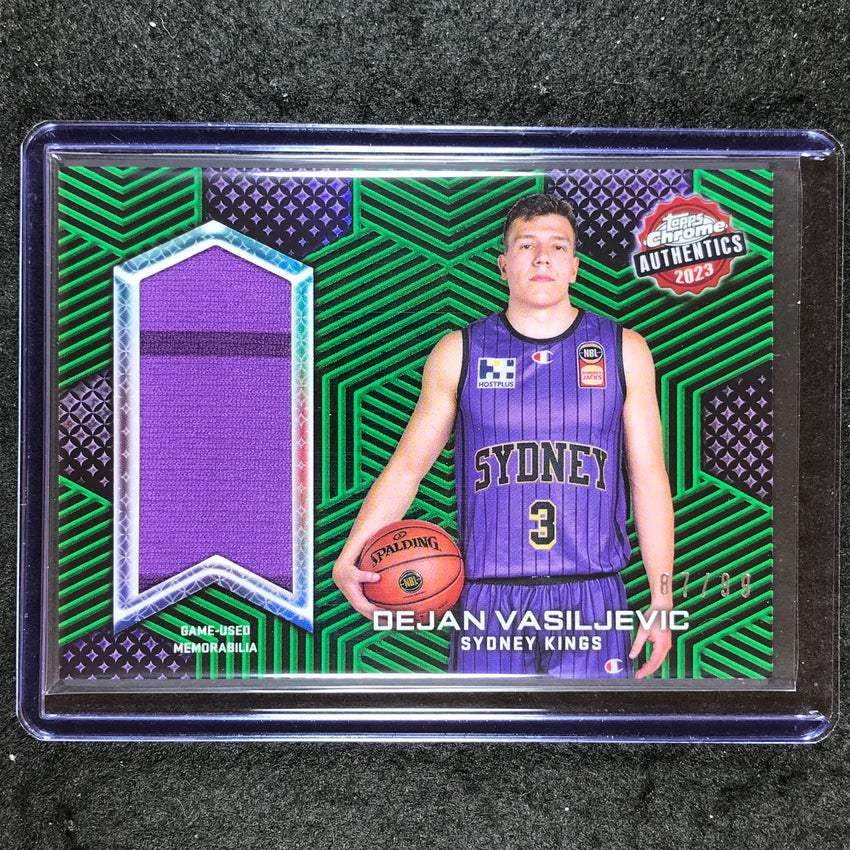 2022-23 Topps Chrome NBL DEJAN VASILJEVIC Authentics Jersey Relic Green 87/99