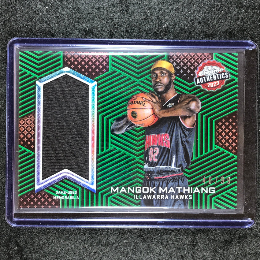2022-23 Topps Chrome NBL MANGOK MATHIANG Authentics Jersey Relic Green 40/99