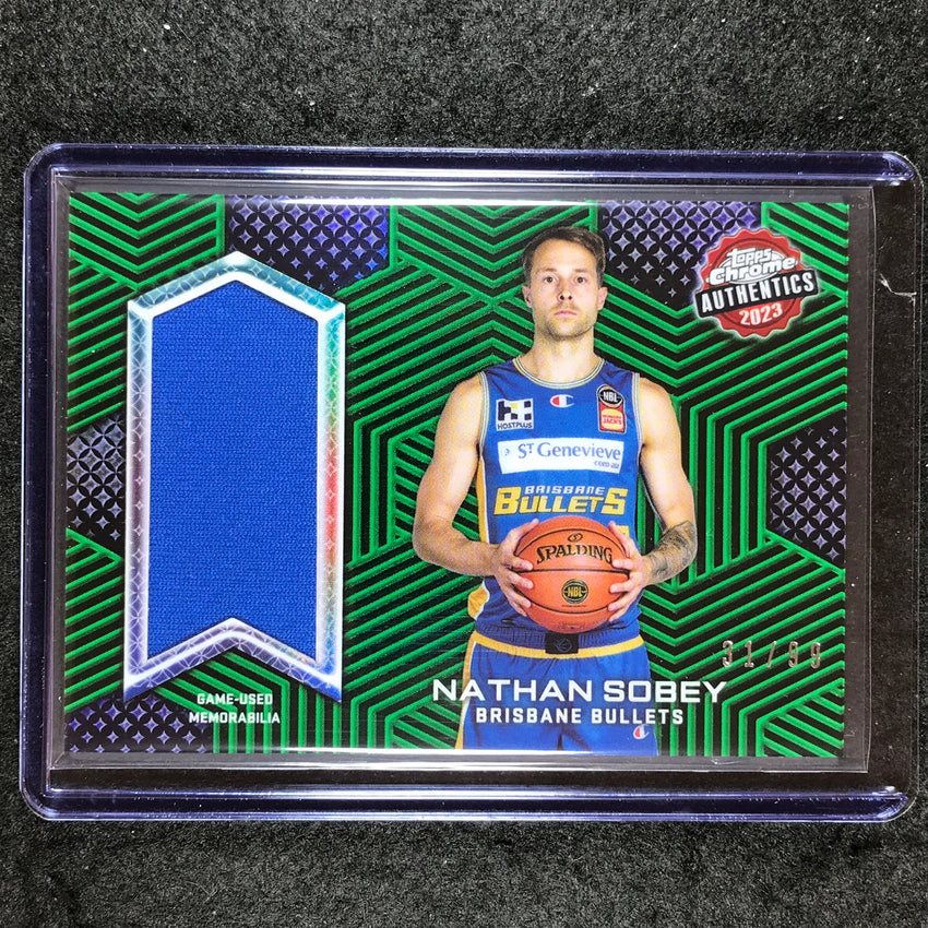2022-23 Topps Chrome NBL NATHAN SOBEY Authentics Jersey Relic Green 31/99