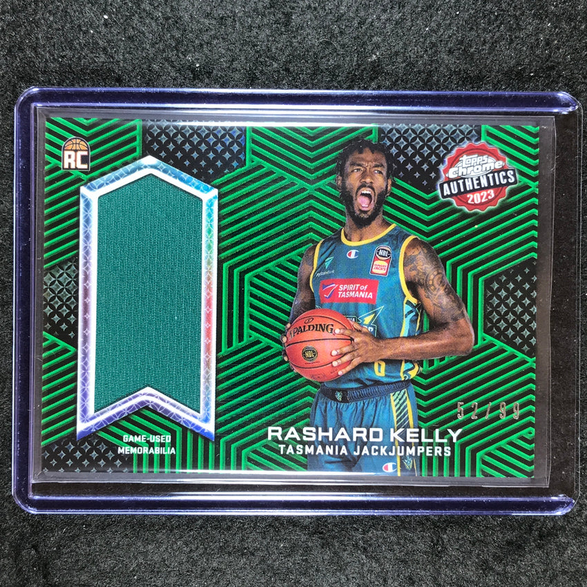2022-23 Topps Chrome NBL RASHARD KELLY Authentics Jersey Relic Green 52/99