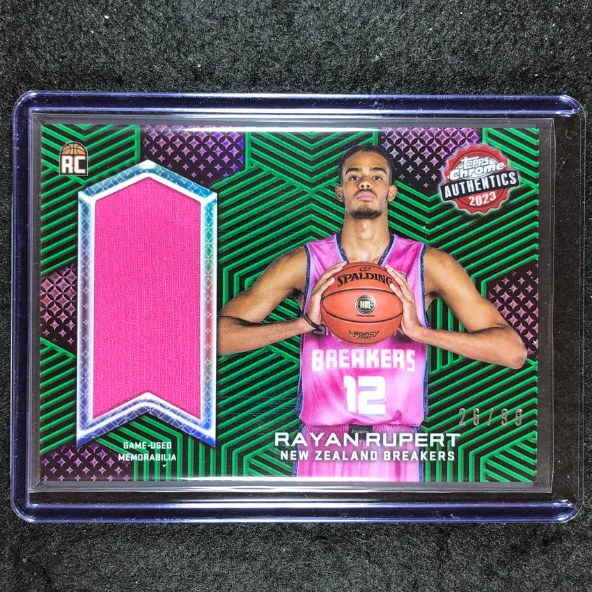 2022-23 Topps Chrome NBL RAYAN RUPERT Authentics Rookie Jersey Relic Green 26/99
