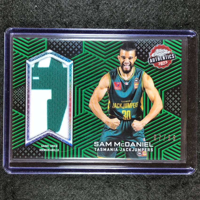 2022-23 Topps Chrome NBL SAM MCDANIEL Authentics Jersey Relic Green 7/99