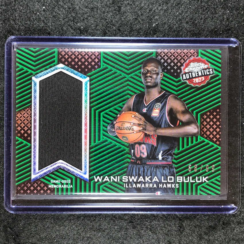 2022-23 Topps Chrome NBL WANI SWAKA LO BULUK Authentics Jersey Relic Green 68/99