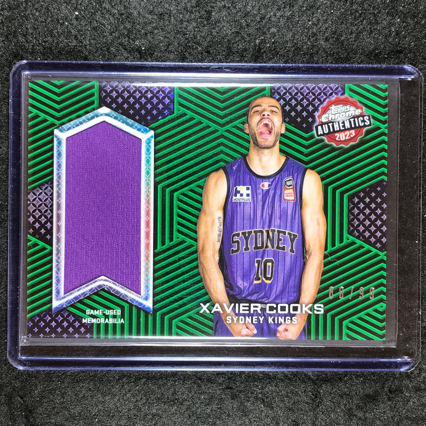 2022-23 Topps Chrome NBL XAVIER COOKS Authentics Jersey Relic Green 80/99