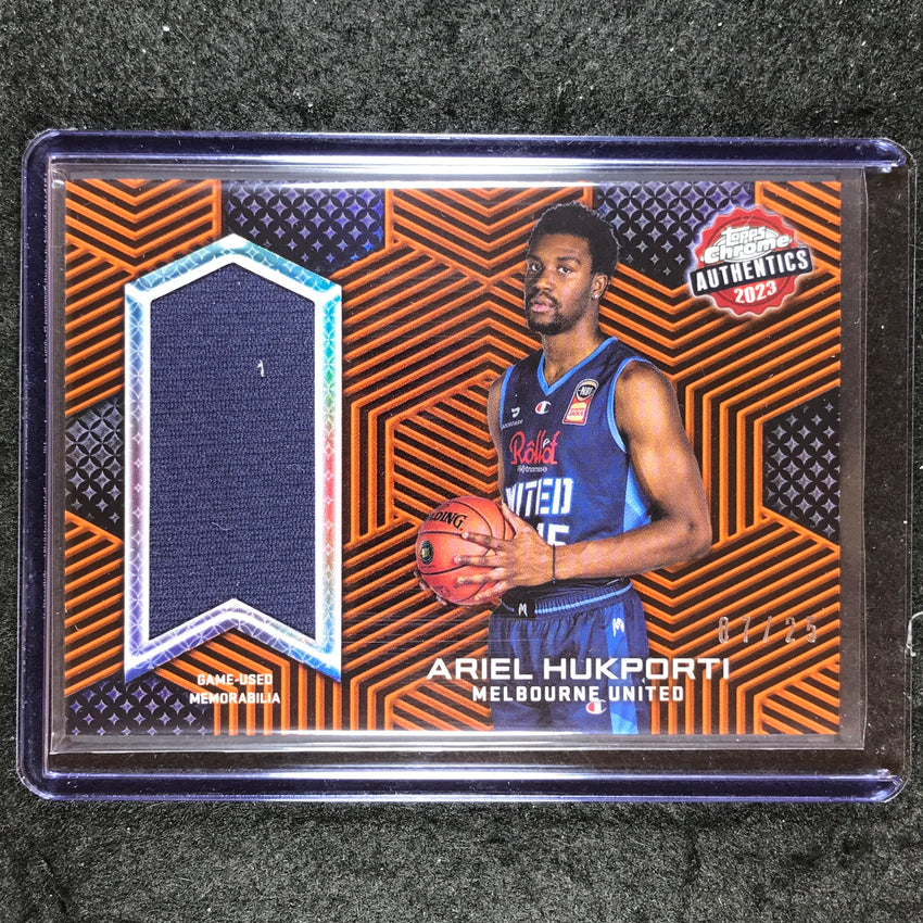 2022-23 Topps Chrome NBL ARIEL HUKPORTI Authentics Jersey Relic Orange 7/25