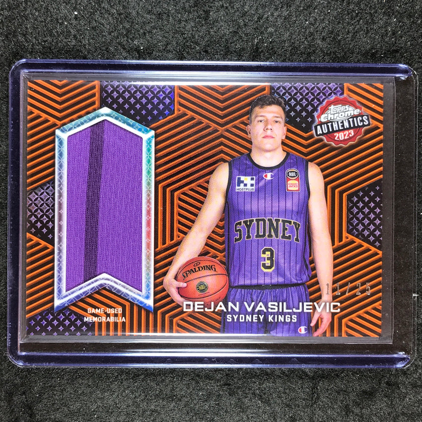 2022-23 Topps Chrome NBL DEJAN VASILJEVIC Authentics Jersey Relic Orange 11/25