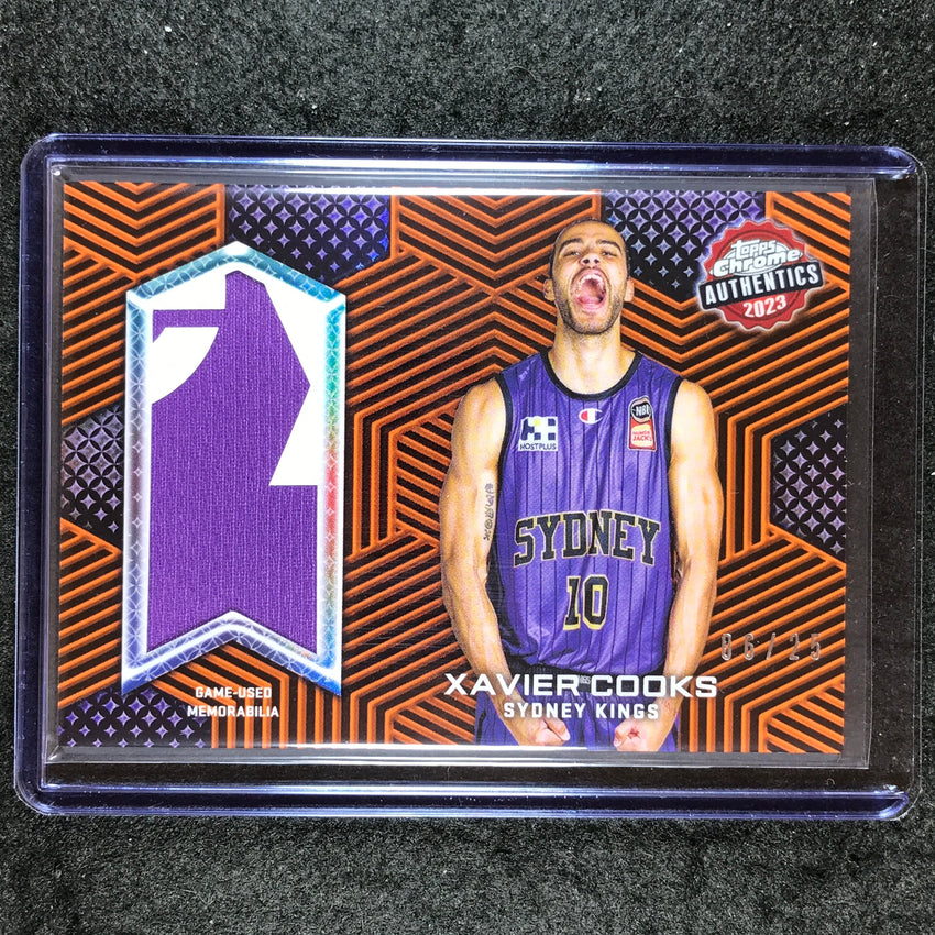 2022-23 Topps Chrome NBL XAVIER COOKS Authentics Jersey Relic Orange 6/25