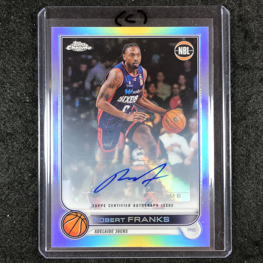 2022-23 Topps Chrome NBL ROBERT FRANKS Base Refractor Auto #4 (C)