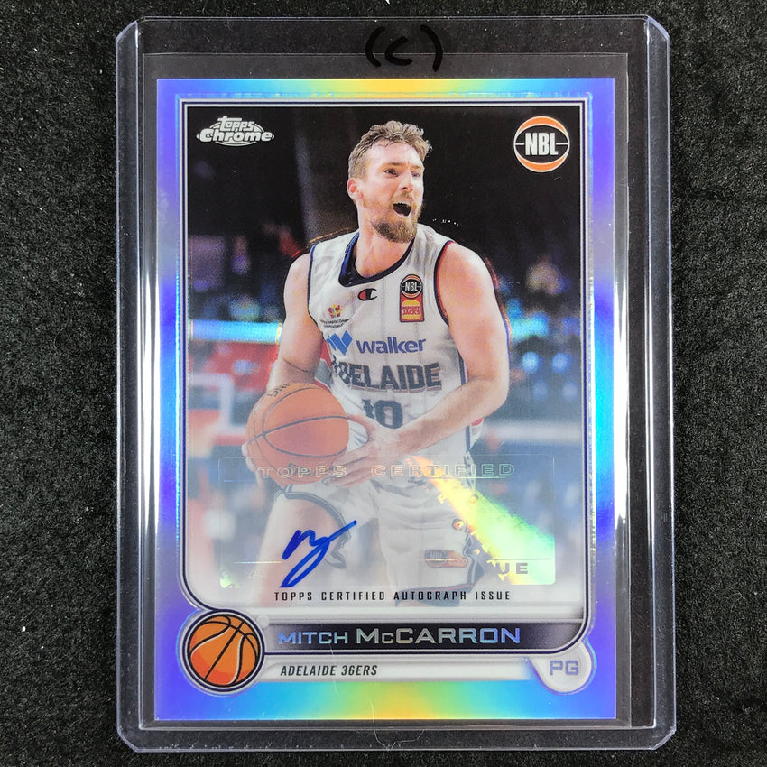 2022-23 Topps Chrome NBL MITCH MCCARRON Base Refractor Auto #8 (C)