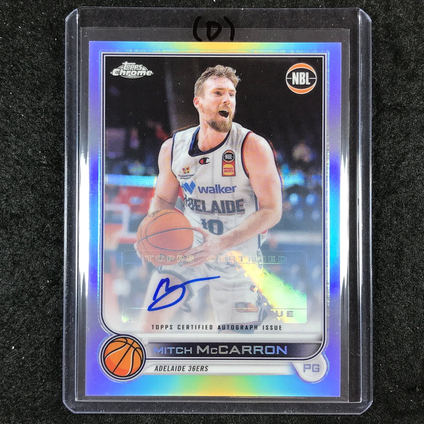 2022-23 Topps Chrome NBL MITCH MCCARRON Base Refractor Auto #8 (D)