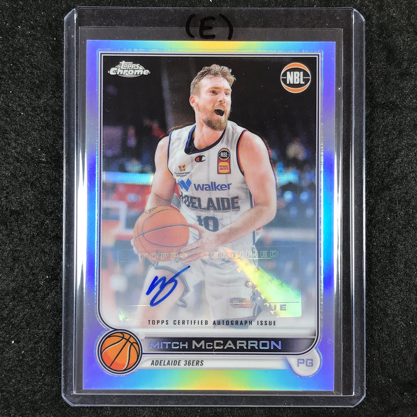 2022-23 Topps Chrome NBL MITCH MCCARRON Base Refractor Auto #8 (E)