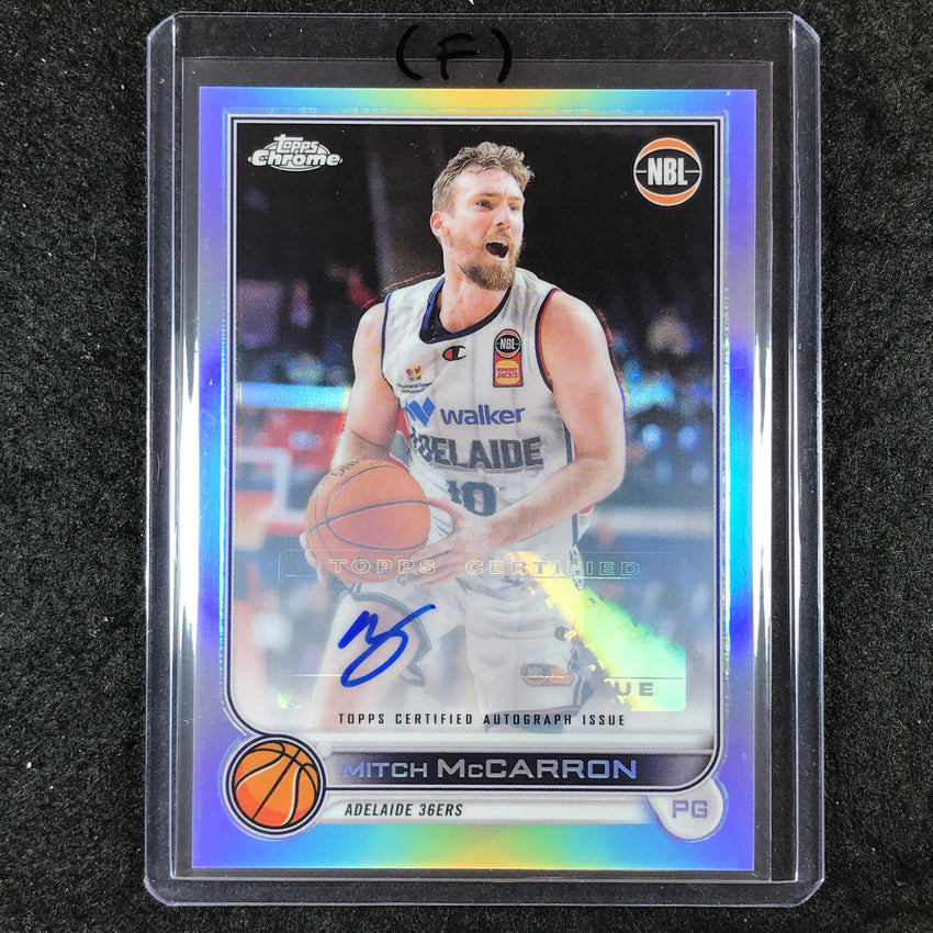 2022-23 Topps Chrome NBL MITCH MCCARRON Base Refractor Auto #8 (F)