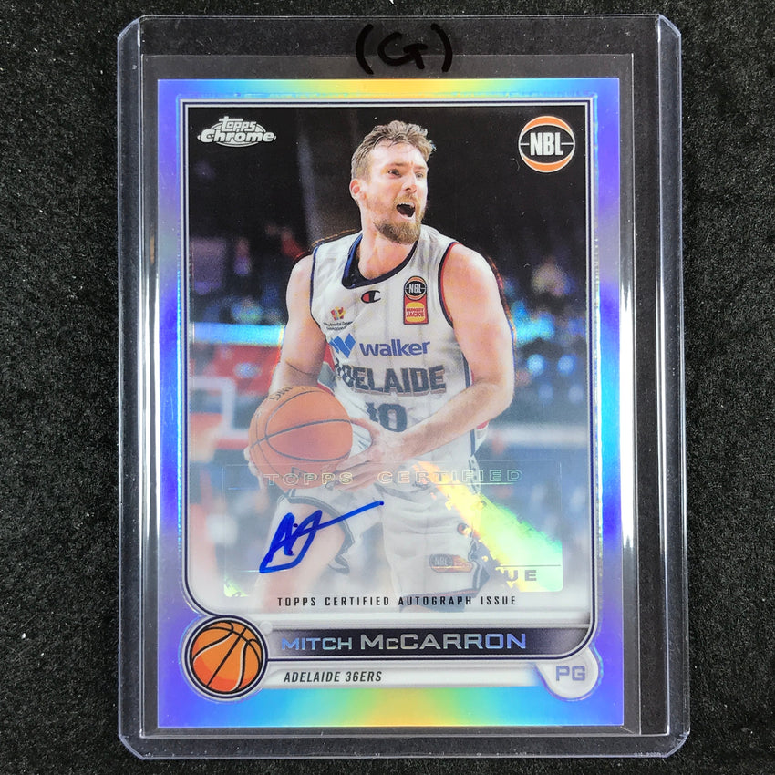 2022-23 Topps Chrome NBL MITCH MCCARRON Base Refractor Auto #8 (G)