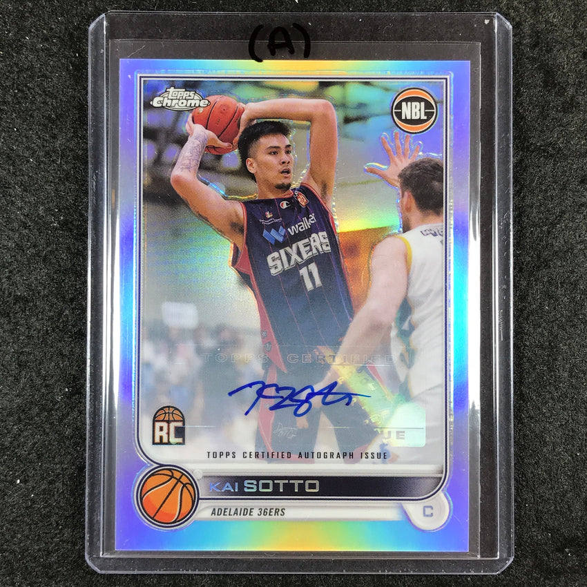 2022-23 Topps Chrome NBL KAI SOTTO Base Refractor Rookie Auto #10 (A)