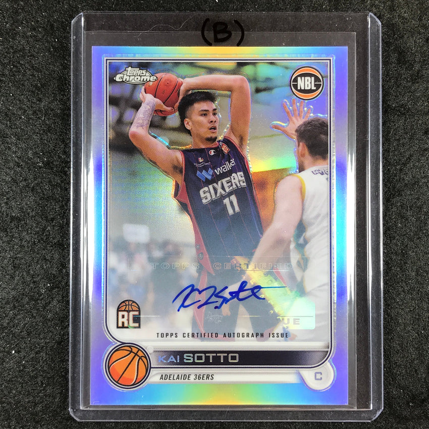 2022-23 Topps Chrome NBL KAI SOTTO Base Refractor Rookie Auto #10 (B)