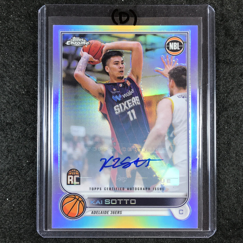 2022-23 Topps Chrome NBL KAI SOTTO Base Refractor Rookie Auto #10 (D)