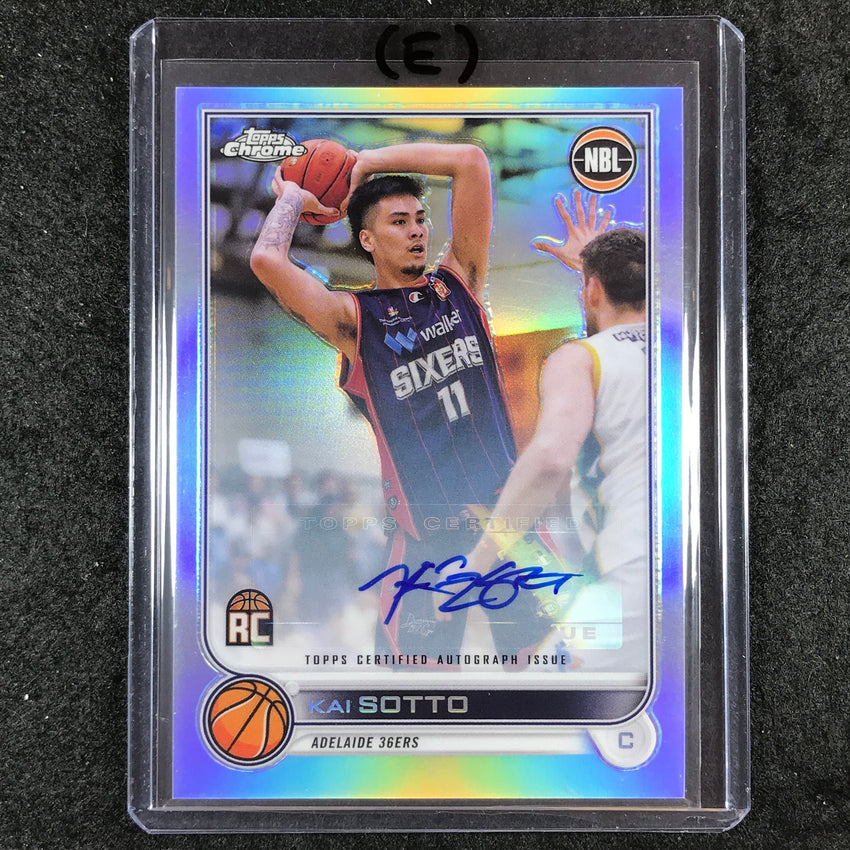2022-23 Topps Chrome NBL KAI SOTTO Base Refractor Rookie Auto #10 (E)