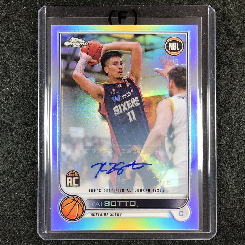 2022-23 Topps Chrome NBL KAI SOTTO Base Refractor Rookie Auto #10 (F)