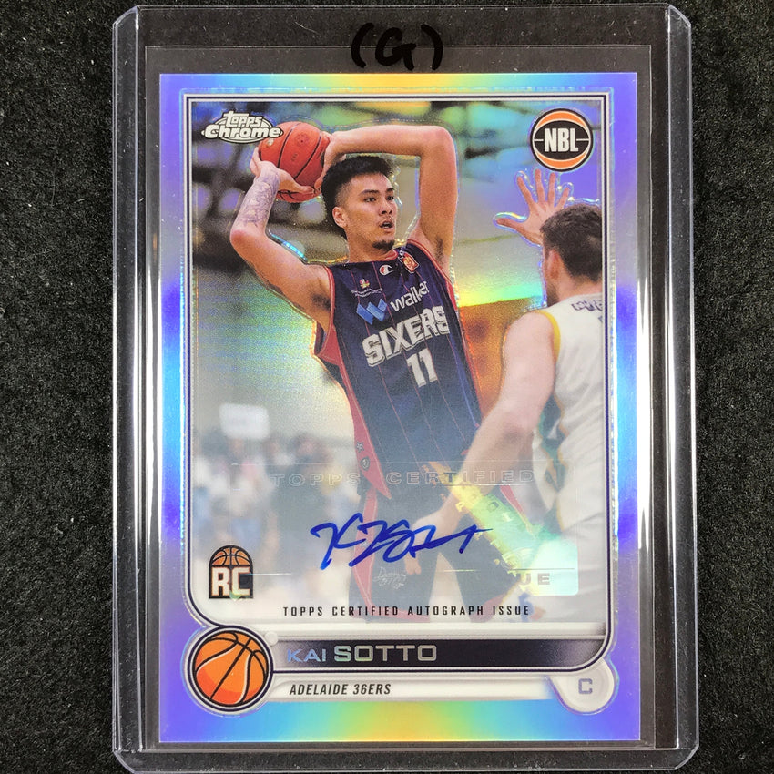 2022-23 Topps Chrome NBL KAI SOTTO Base Refractor Rookie Auto #10 (G)