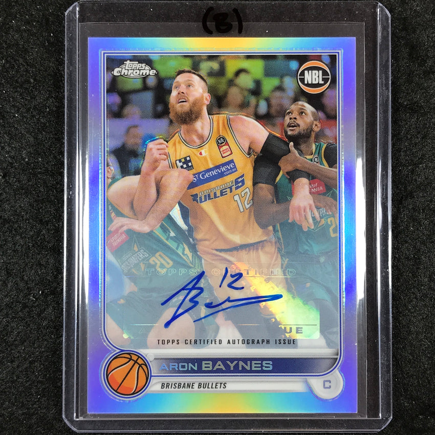 2022-23 Topps Chrome NBL ARON BAYNES Base Refractor Auto #11 (B)