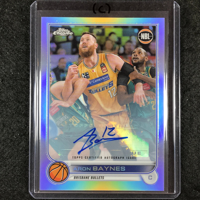 2022-23 Topps Chrome NBL ARON BAYNES Base Refractor Auto #11 (C)