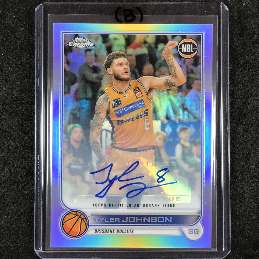 2022-23 Topps Chrome NBL TYLER JOHNSON Base Refractor Auto #16 (B)