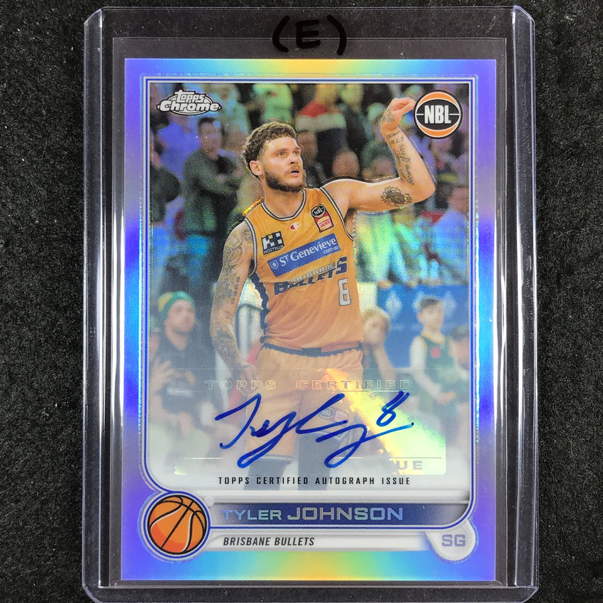 2022-23 Topps Chrome NBL TYLER JOHNSON Base Refractor Auto #16 (E)