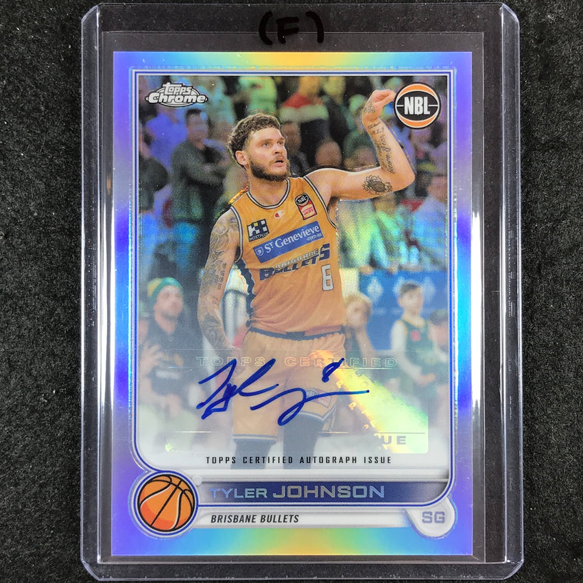2022-23 Topps Chrome NBL TYLER JOHNSON Base Refractor Auto #16 (F)