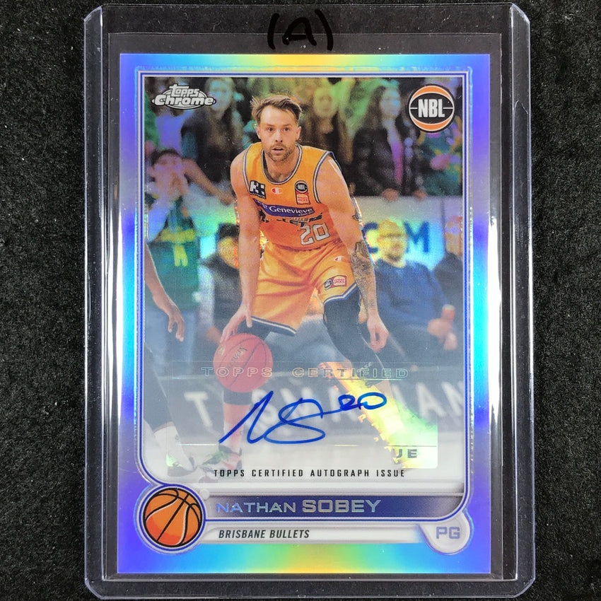 2022-23 Topps Chrome NBL NATHAN SOBEY Base Refractor Auto #19 (A)